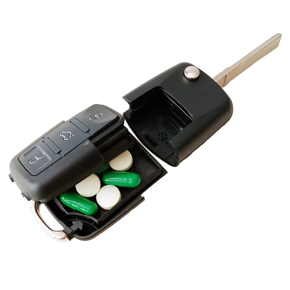 SecureKey Diversion Safe: Hidden Secret Compartment and Stash Box Disguised as a Decoy Car Key Fob. Perfectly Discreet for Hiding and Storing Money with Peace of Mind